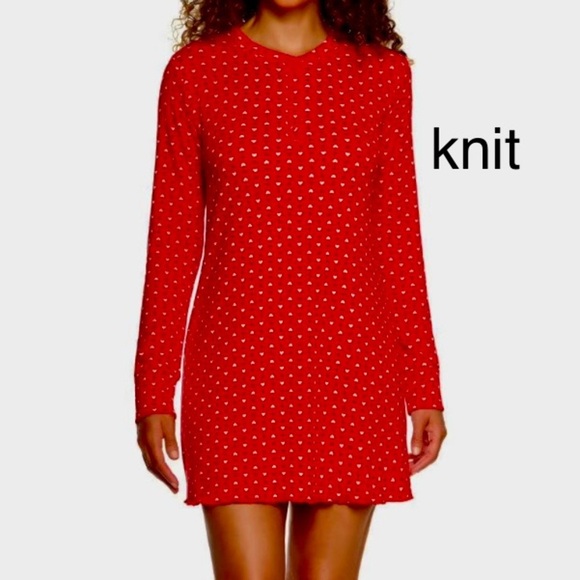 LOFT Other - 🤍LOFT Woman’s Knit Henley Sleep Dress Nightgown Valentine’s Day Hearts Love